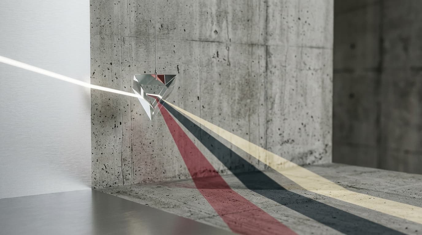 Optical Prism Refracting Strategic Vectors Concept Art